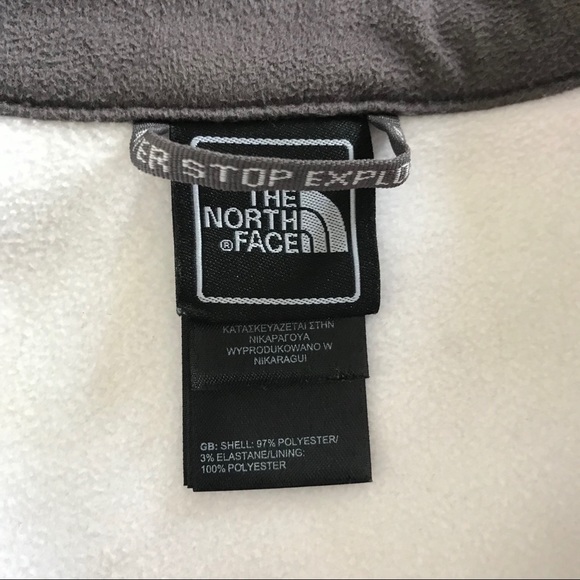 NORTH FACE purple plaid white soft shell jacket, M - Picture 8 of 8